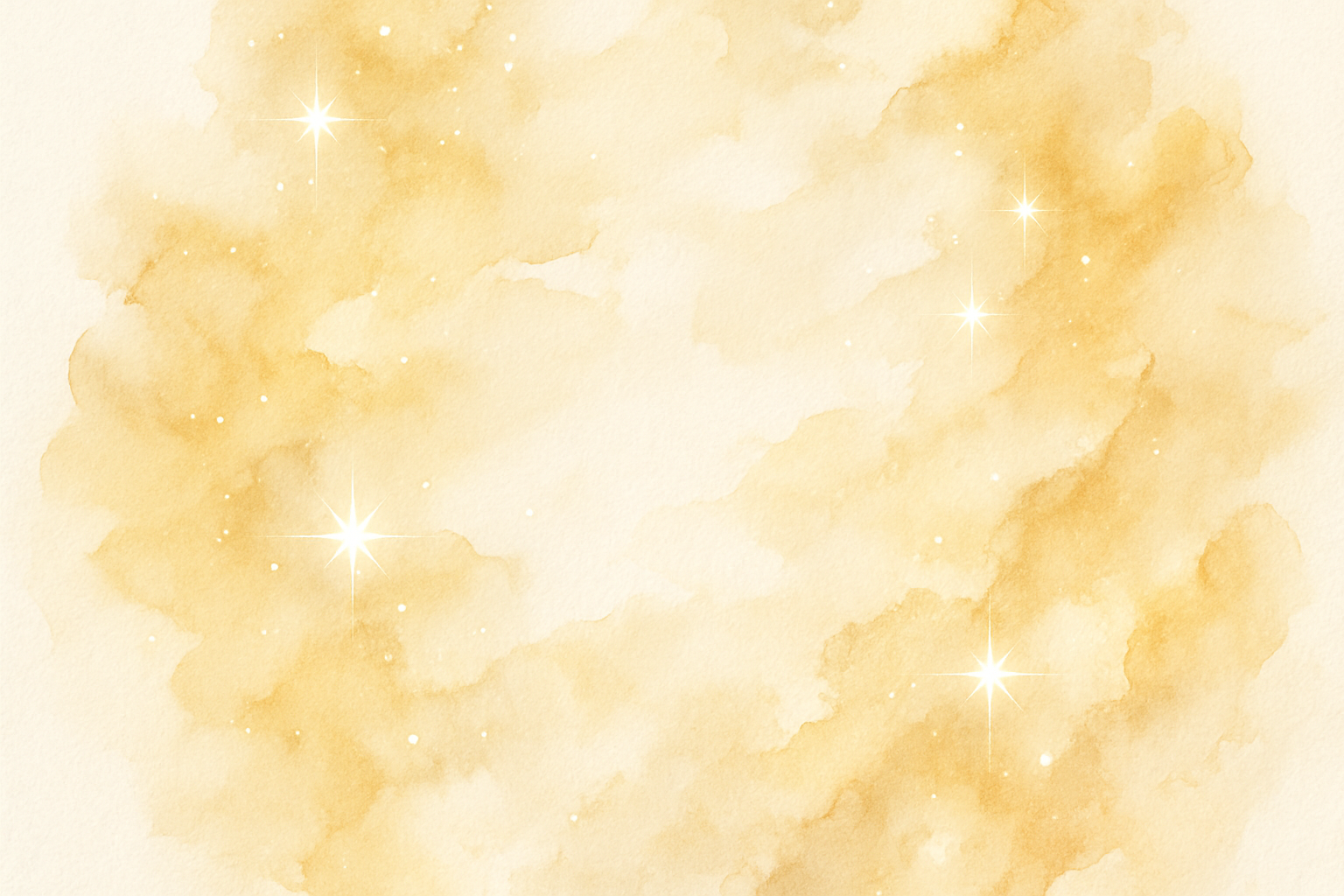 genera uno sfondo quadrato come se fosse acquerellato con toni bianco e oro e con punti luce brillanti