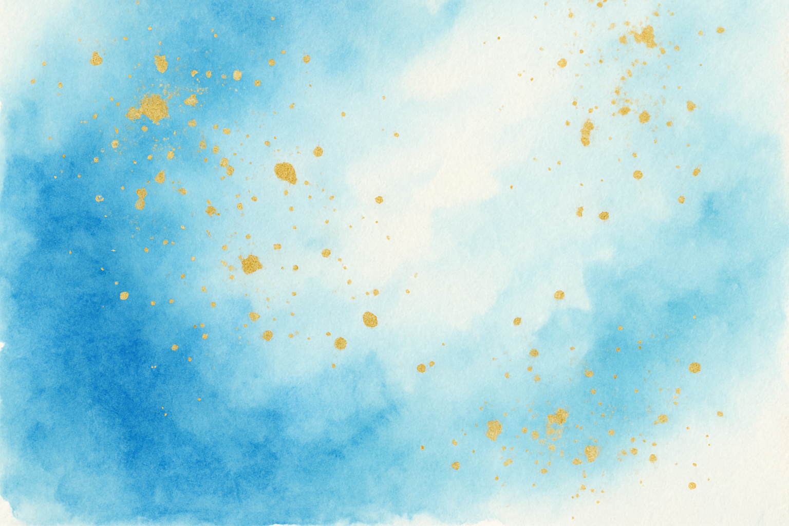 sfondo quadrato miscela colori come acquerello ed usa toni dell'azzurro, del bianco e fai schizzi secchi color oro